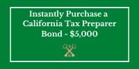Button to instantly purchase a California Tax Preparer Bond