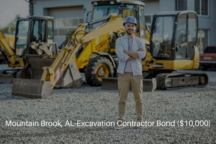 Mountain Brook, AL-Excavation Contractor Bond ($10,000)-Builder at the shop with heavy machinery.