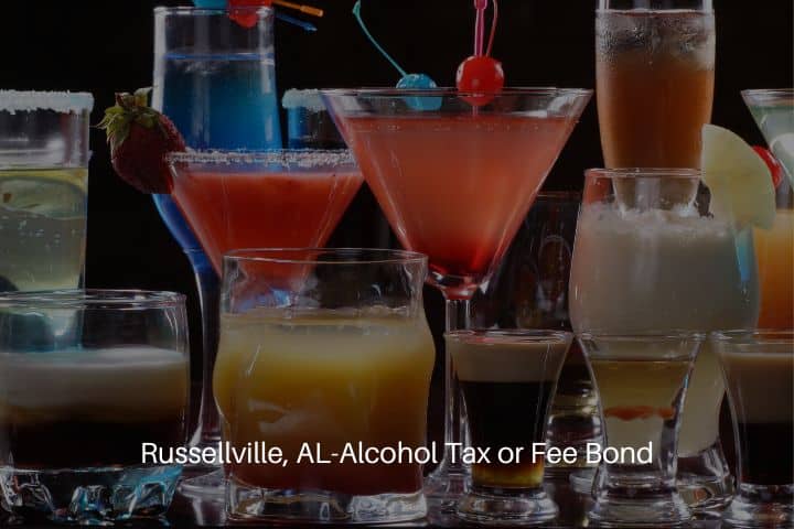 Russellville, AL-Alcohol Tax or Fee Bond-Bar with alcohol drinks.