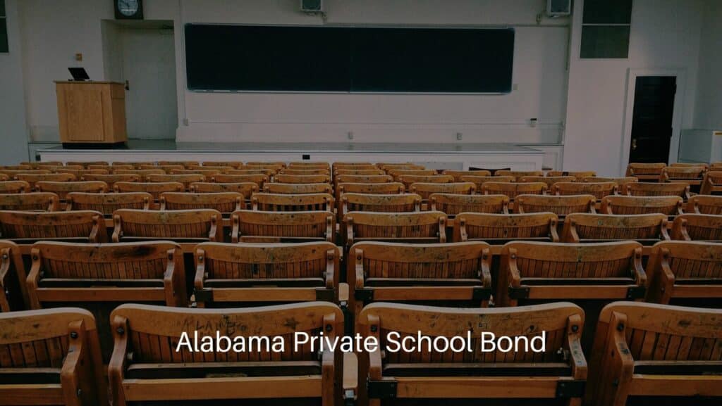 Alabama Private School Bond-Degree Granting ($50,000) - An empty rustic-themed lecture room.