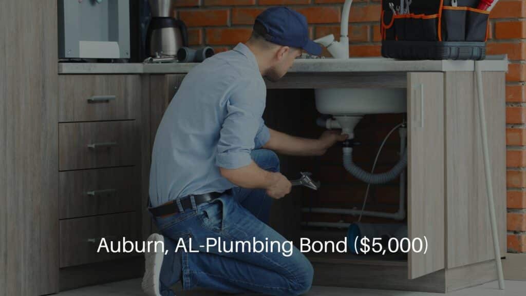 Auburn, AL-Plumbing Bond ($5,000) - A professional plumber fixing the kitchen sink.