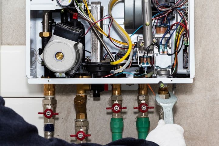 Montgomery, AL-Gas Fitter and Plumber License Bond-A gas boiler repair service, preparation for heating.