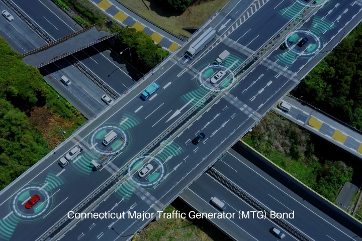 Connecticut Major Traffic Generator (MTG) Bond - Automotive technology concept.