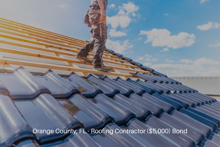 Orange County, FL - Roofing Contractor ($5,000) Bond - Craftsman treasure a fired ceramic tile on the roof.