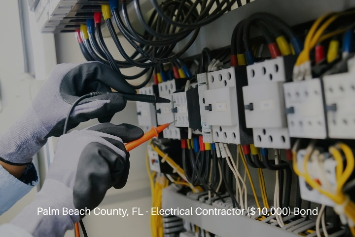 Palm Beach County, FL - Electrical Contractor ($10,000) Bond - Electrical engineers test electrical installation and wiring on protective relays.