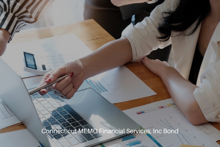 Connecticut MEMO Financial Services, Inc Bond - Financial advisory services. A group of business advisor show plan of investment to clients.