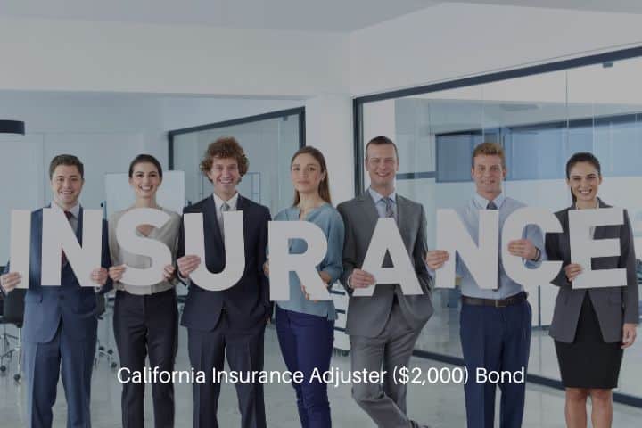 California Insurance Adjuster ($2,000) Bond - A group of insurance adjusters standing in the office while holding an insurance cardboard.