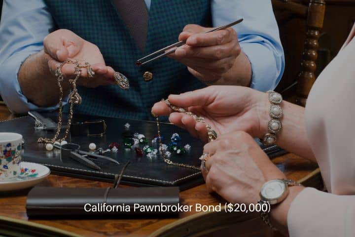 California Pawnbroker Bond ($20,000) - Customer choosing a gift in a jewelry shop.