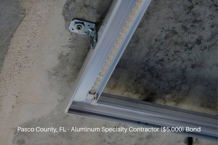 Pasco County, FL - Aluminum Specialty Contractor ($5,000) Bond - LED with aluminum profile on rough ceiling.