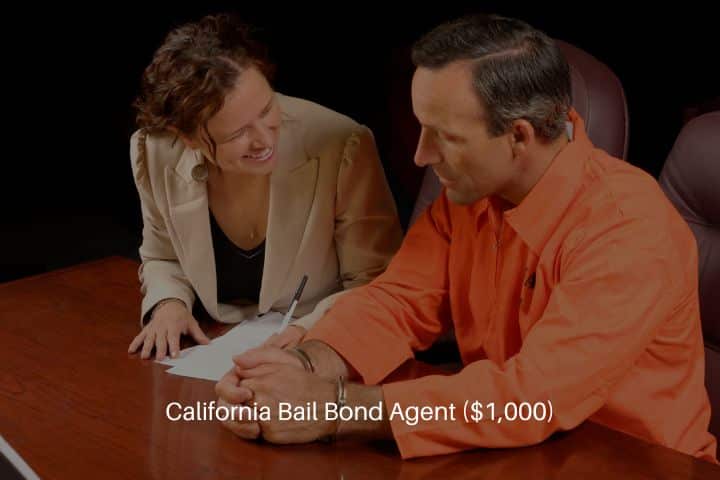 California Bail Bond Agent ($1,000) - An agent is talking to the client on making bail.