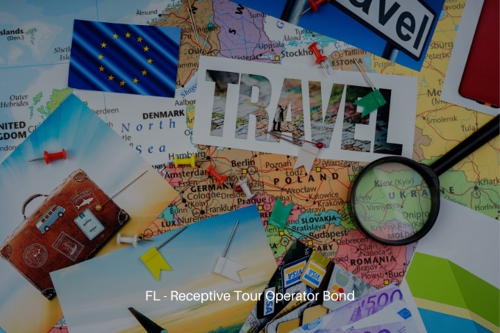 FL - Receptive Tour Operator Bond - A tour guide concept. Euro trip map.