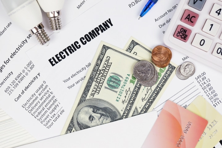 Florida Power and Light Company Utility Deposit Bond - Abstract American electricity concept bill.