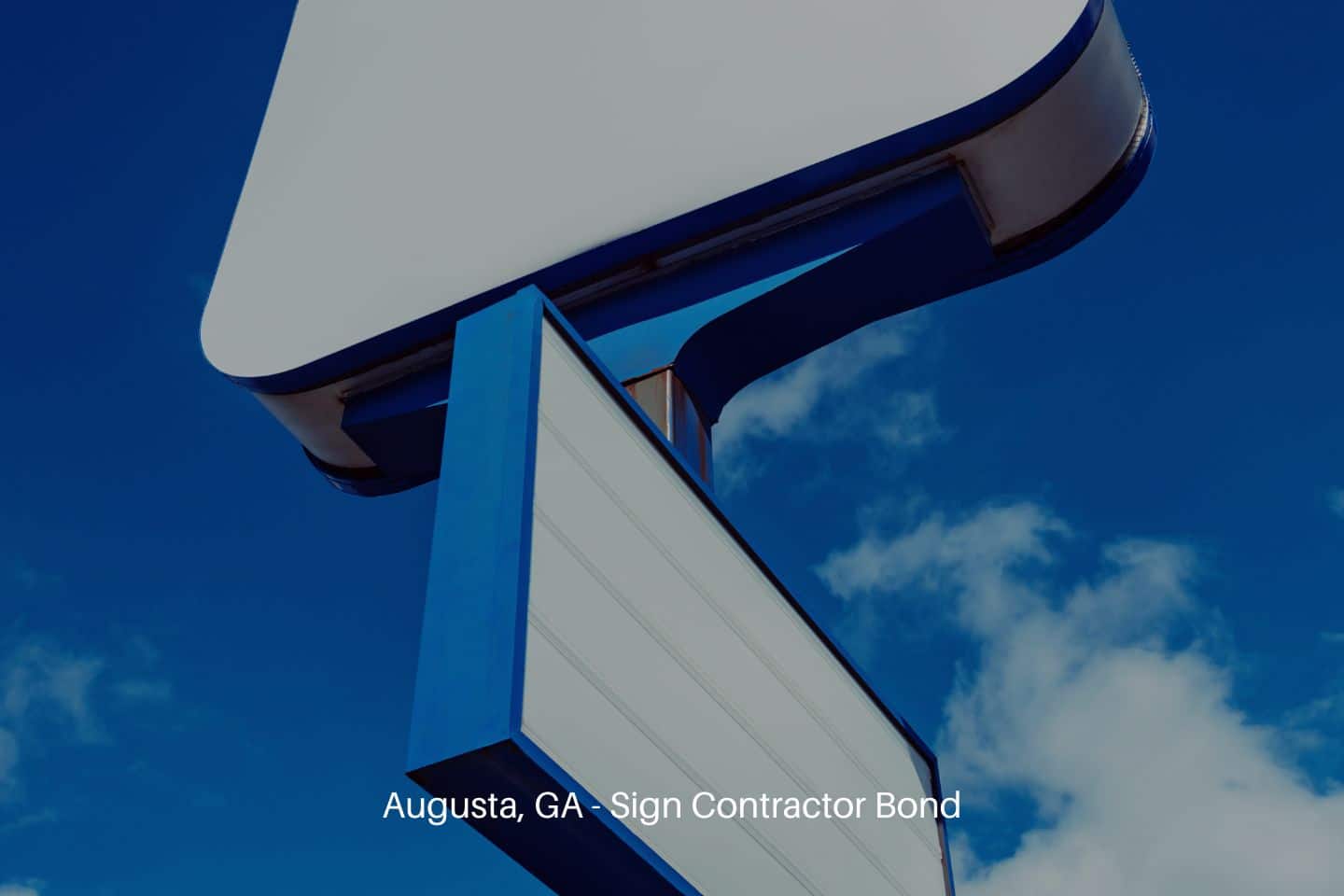 Augusta, GA - Sign Contractor Bond - A wide angle view of blank retail signage.