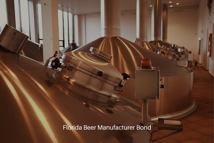 Florida Beer Manufacturer Bond - Brewery stainless steel tanks.
