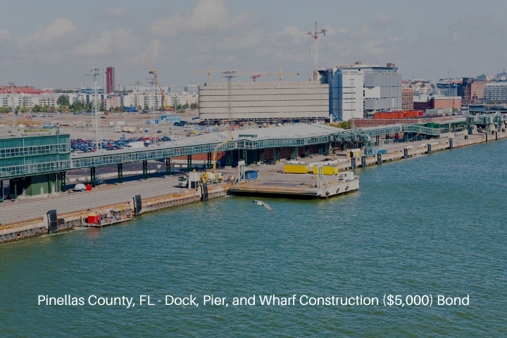 Pinellas County, FL - Dock, Pier, and Wharf Construction ($5,000) Bond - Empty sea wharf.