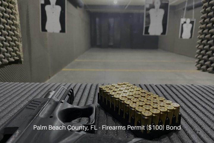 Palm Beach County, FL - Firearms Permit ($100) Bond - Firearms shooting club.