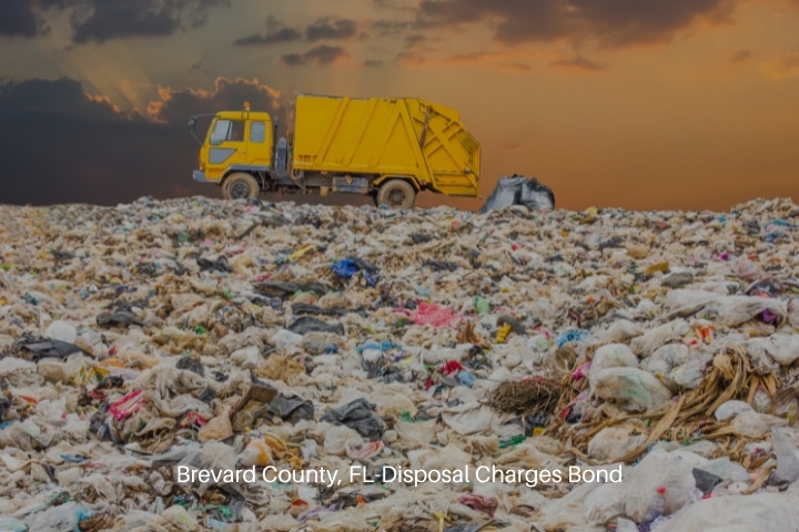 Brevard County, FL-Disposal Charges Bond - Garbage dump pile in trash dump or landfill.