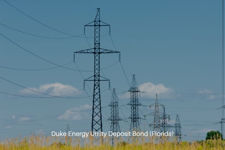 Duke Energy Utility Deposit Bond (Florida) - Power poles. Row of high voltage power lines