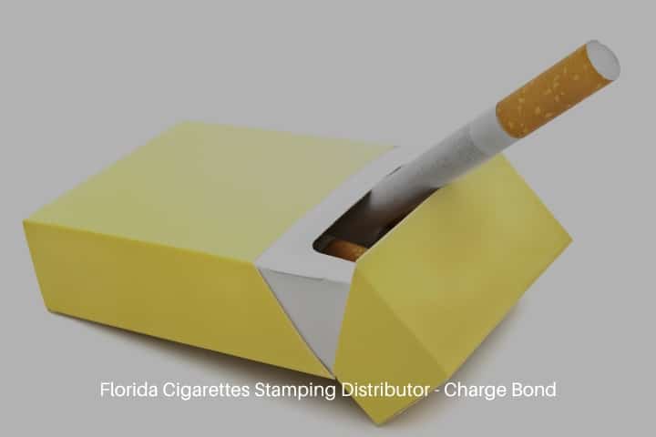 Florida Cigarettes Stamping Distributor - Charge Bond - Single cigarette in a yellow box.