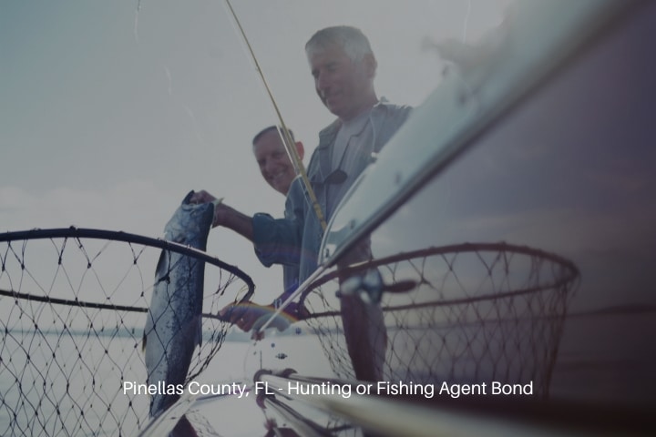 Pinellas County, FL - Hunting or Fishing Agent Bond - Two men fishing in a boat.
