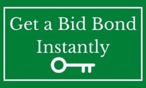 Get a Bid Bond Instantly. Green button with a white key to obtain a bid bond.