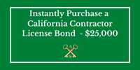 Instantly purchase a $25,000 California Contractor License Bond Green Button