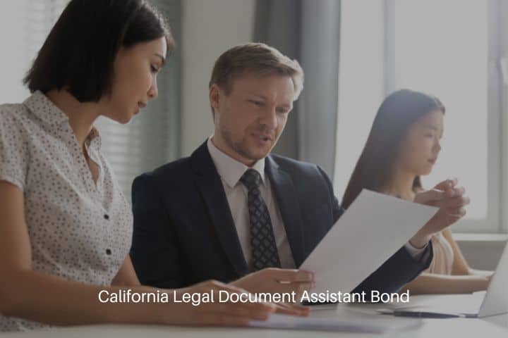 California Legal Document Assistant Bond - Asian businesswoman discussing legal documents with the lawyer.