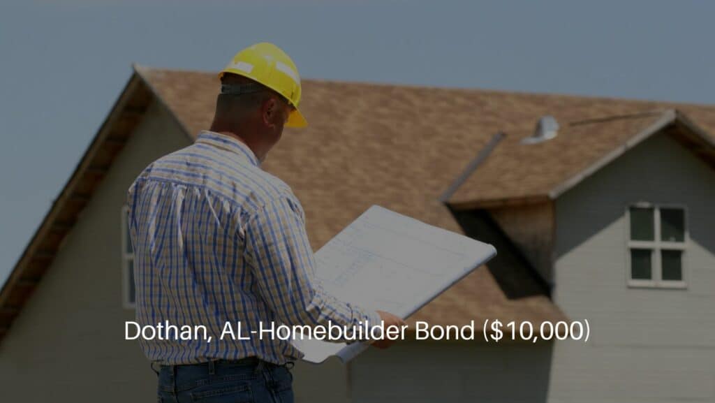 Dothan, AL-Homebuilder Bond ($10,000) - A home builder contractor looking at his plan.