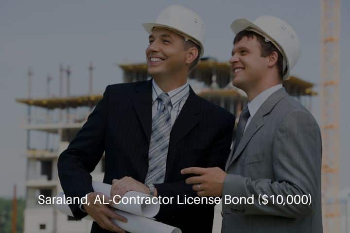 Saraland, AL-Contractor License Bond ($10,000)-A photo of a successful architect with a foreman near a construction site.