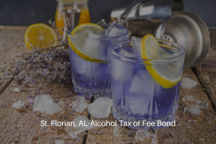St. Florian, AL-Alcohol Tax or Fee Bond-A lavender alcoholic cocktail.