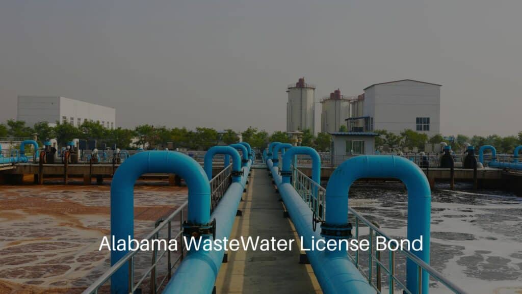 Alabama WasteWater License Bond - Water treatment tank with waste water for aeration process.