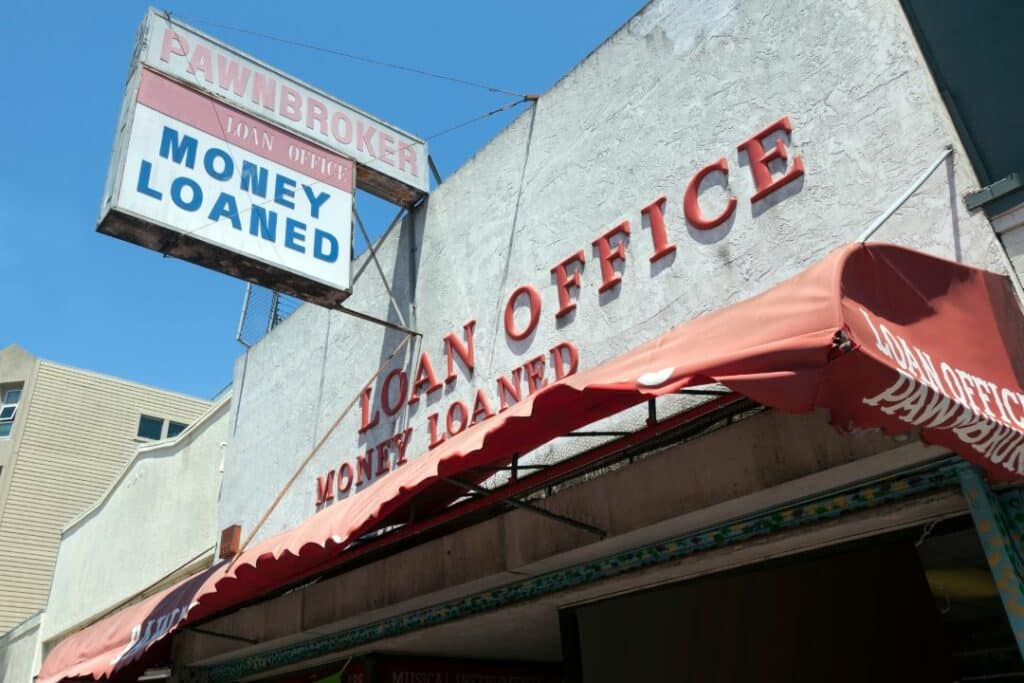 Montrose, CO - Pawnbroker $2,000 Bond - Old sign pawn broker. A loan office.