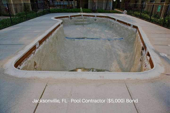Jacksonville, FL - Pool Contractor ($5,000) Bond - Swimming pool remodeling and construction.