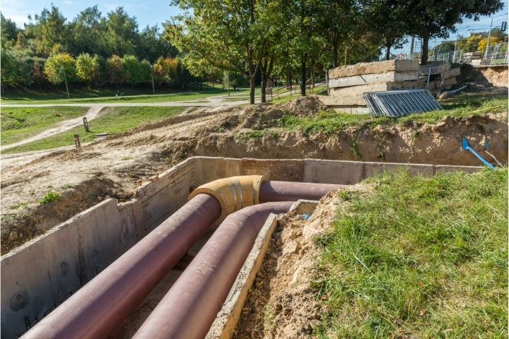 Palm Beach County, FL - Underground Utilities ($10,000) Bond - Underground pipe installation in the sub urban place.