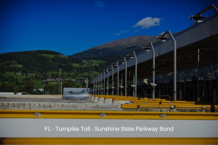 FL - Turnpike Toll - Sunshine State Parkway Bond - A tool booth on a turnpike.