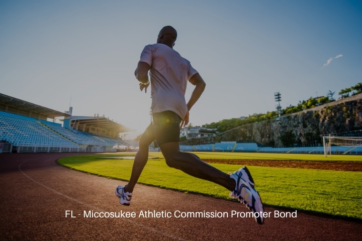 FL - Miccosukee Athletic Commission Promoter Bond - A young male athlete running on race track.