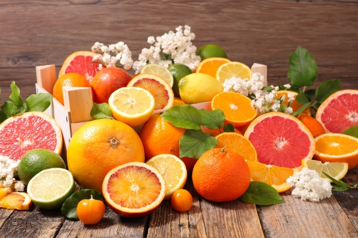 Florida - Citrus Fruit Dealer Bond - Assorted fresh citrus fruits.