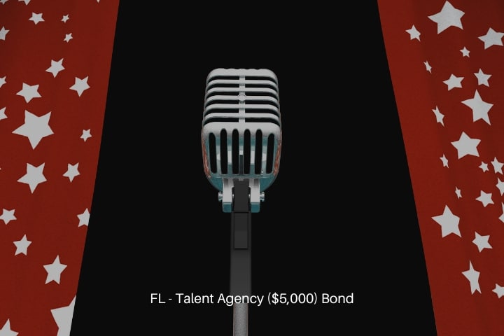 FL - Talent Agency ($5,000) Bond - microphone and curtains show, concert or talent competition.