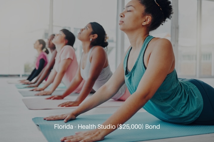 Florida - Health Studio ($25,000) Bond - Yoga class. A fitness exercise for health.