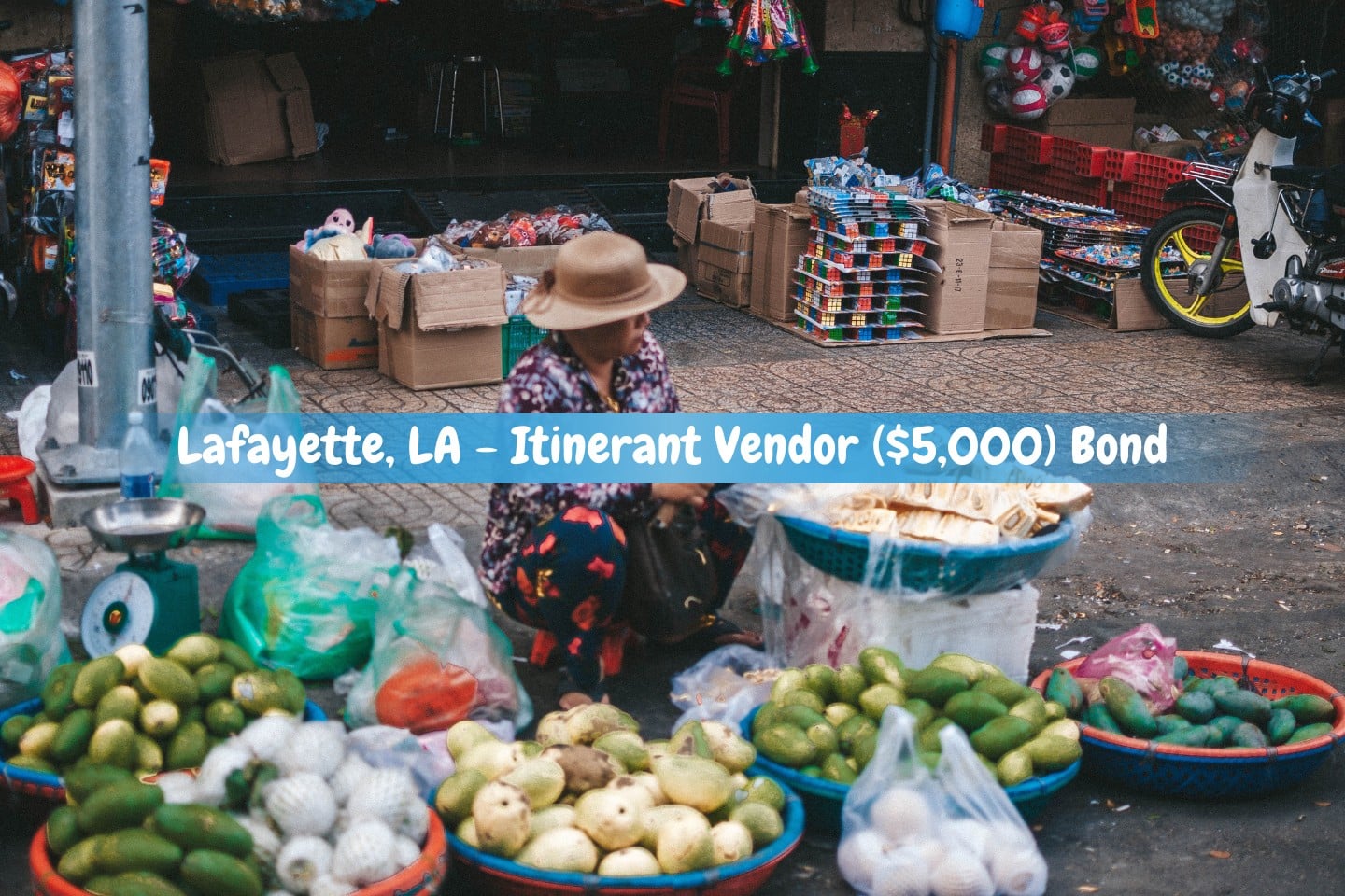 Lafayette, LA - Itinerant Vendor ($5,000) Bond - A fruit-cutting street vendor