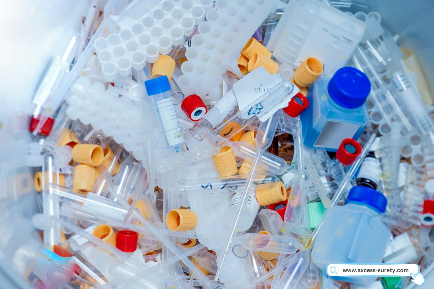 A medical hazardous laboratory waste.