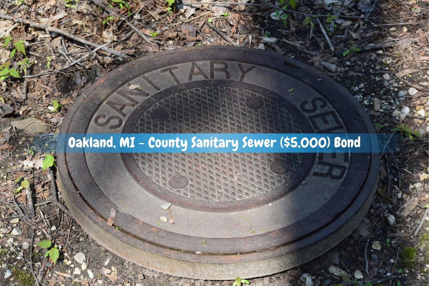 Oakland, MI - County Sanitary Sewer ($5,000) Bond - A sanitary sewer cover.