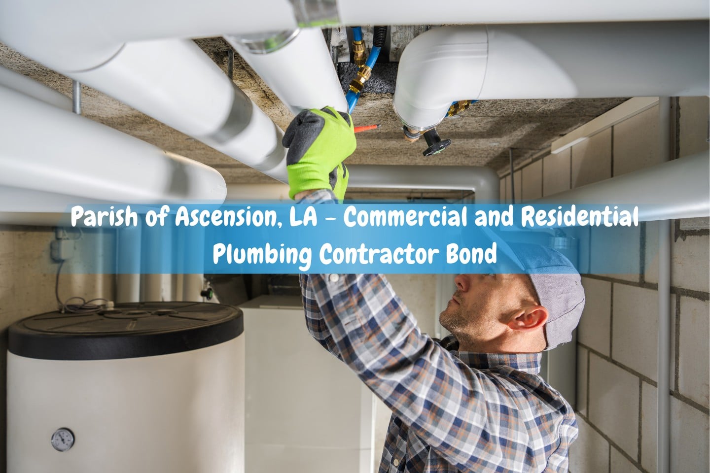 Parish of Ascension, LA - Commercial and Residential Plumbing Contractor Bond - Plumbing contractor completes installation of sanitary piping.
