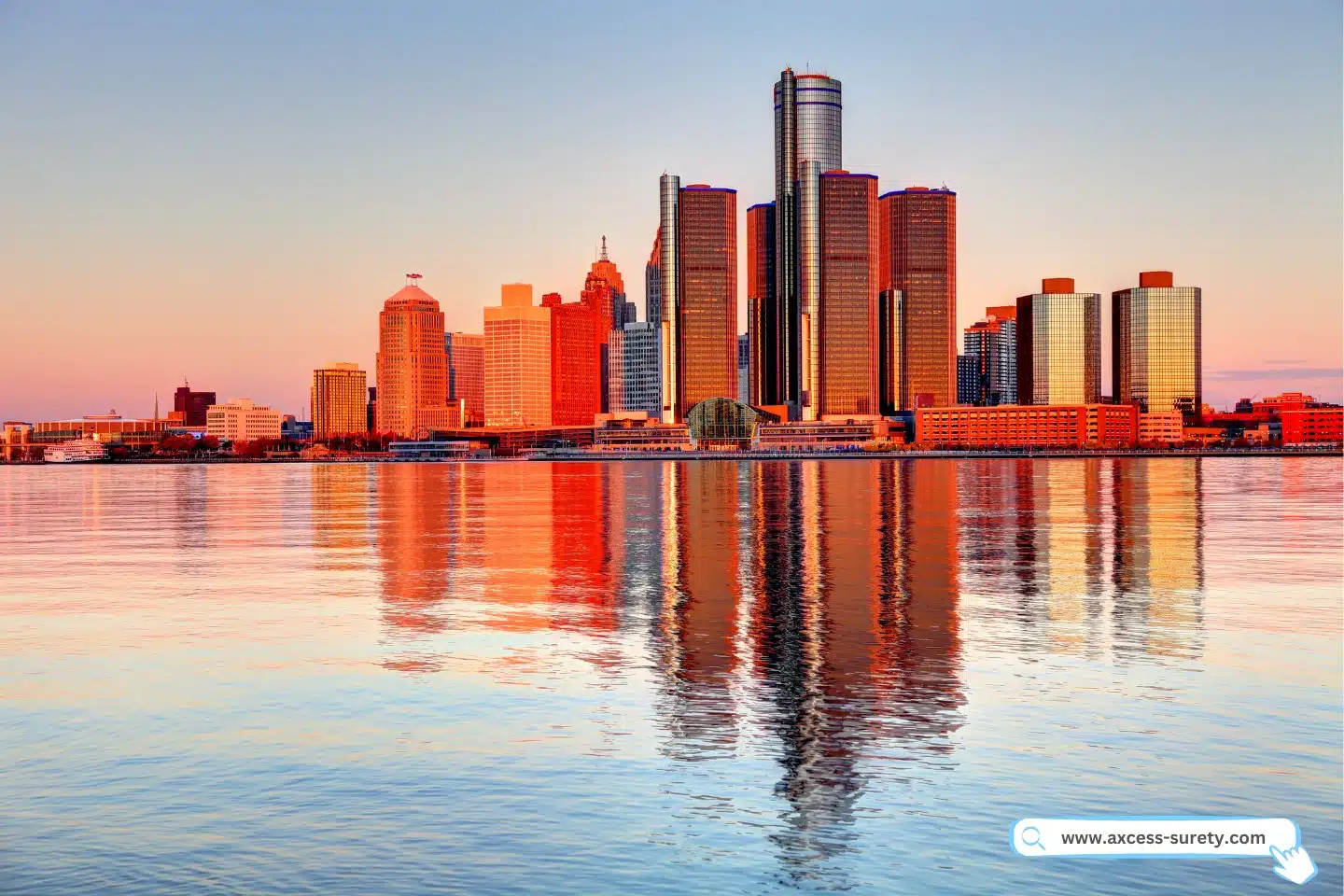 In the building along the sea in the state of Michigan.