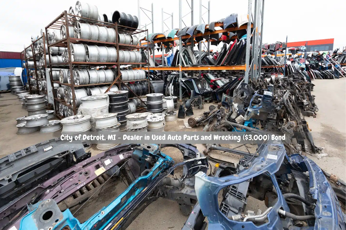 City of Detroit, MI - Dealer in Used Auto Parts and Wrecking ($3,000) Bond - Auto parts market: Bumpers, rims, and door panels
