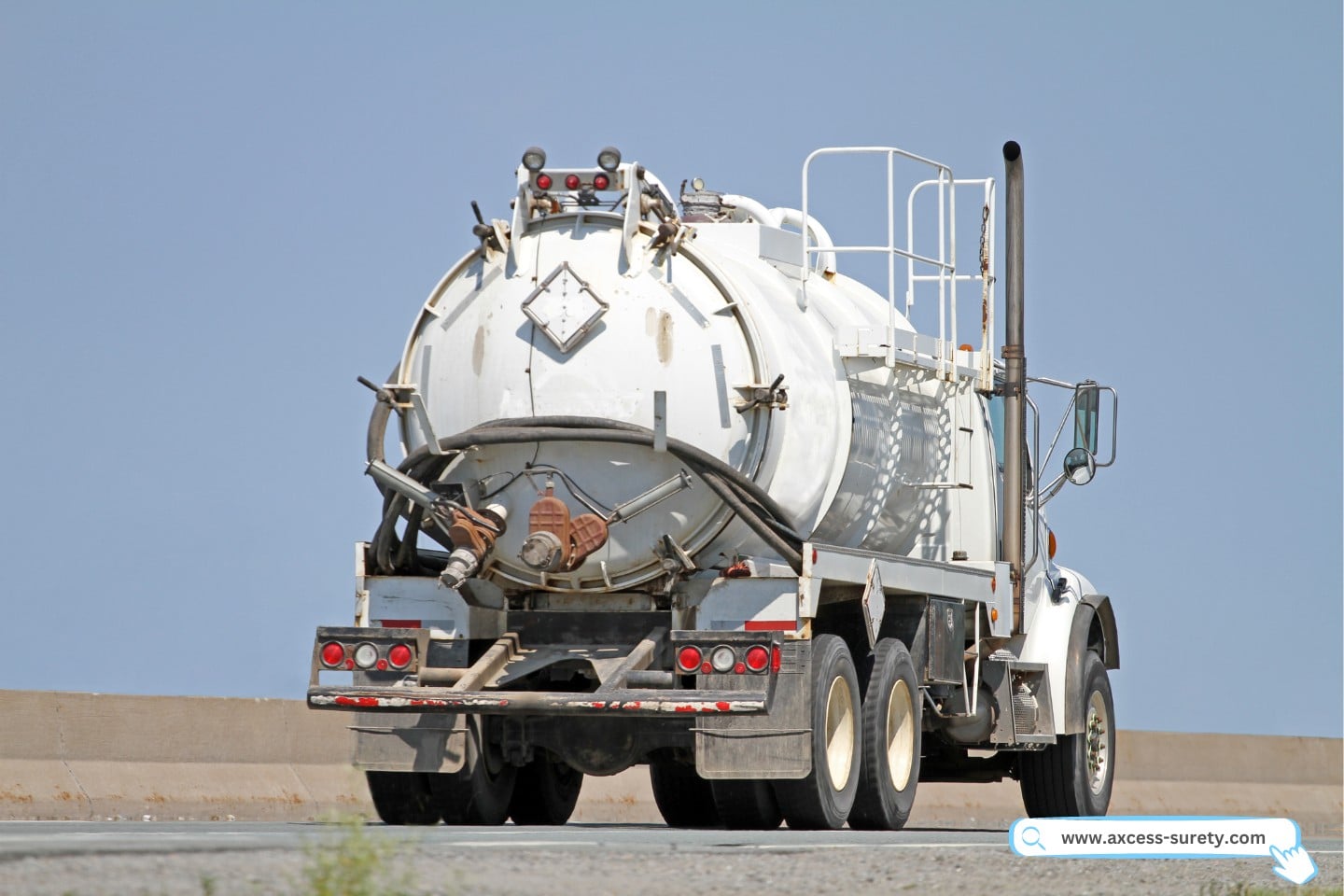 A truck that pumps industrial trash.