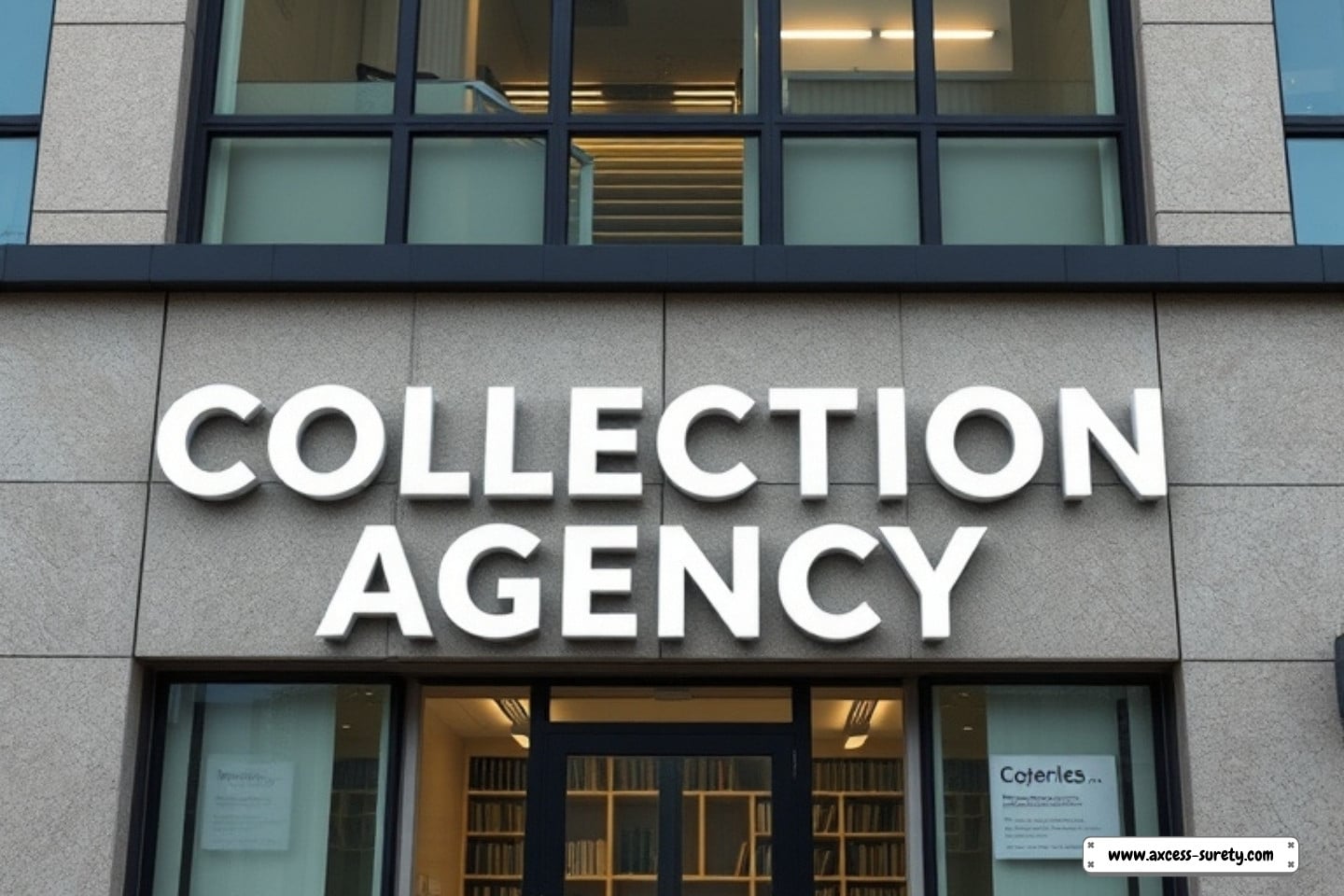 A collection agency building.