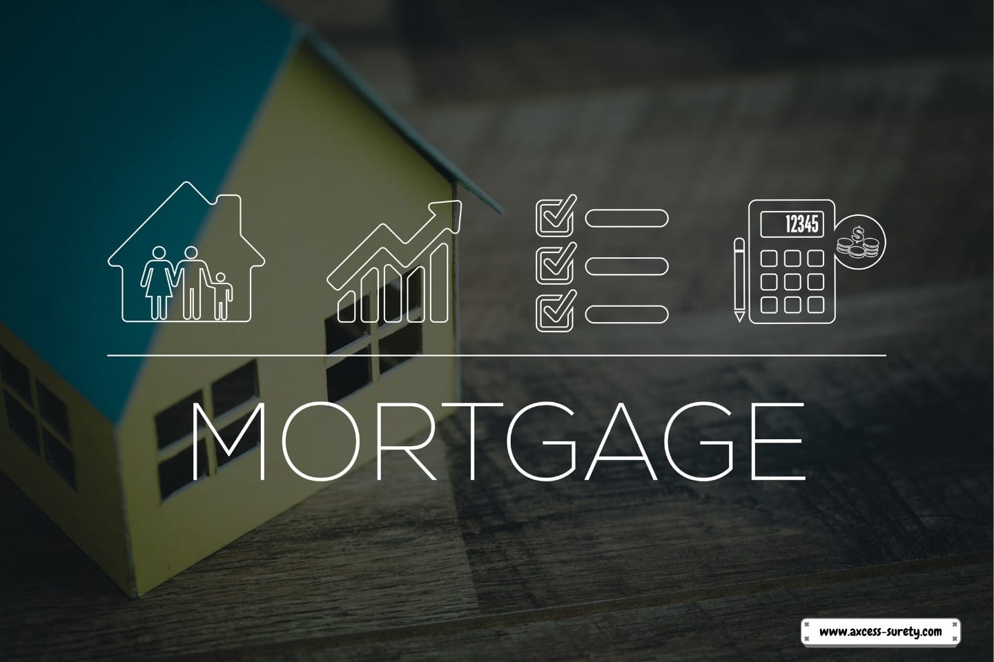 A miniature home. A mortgage concept.