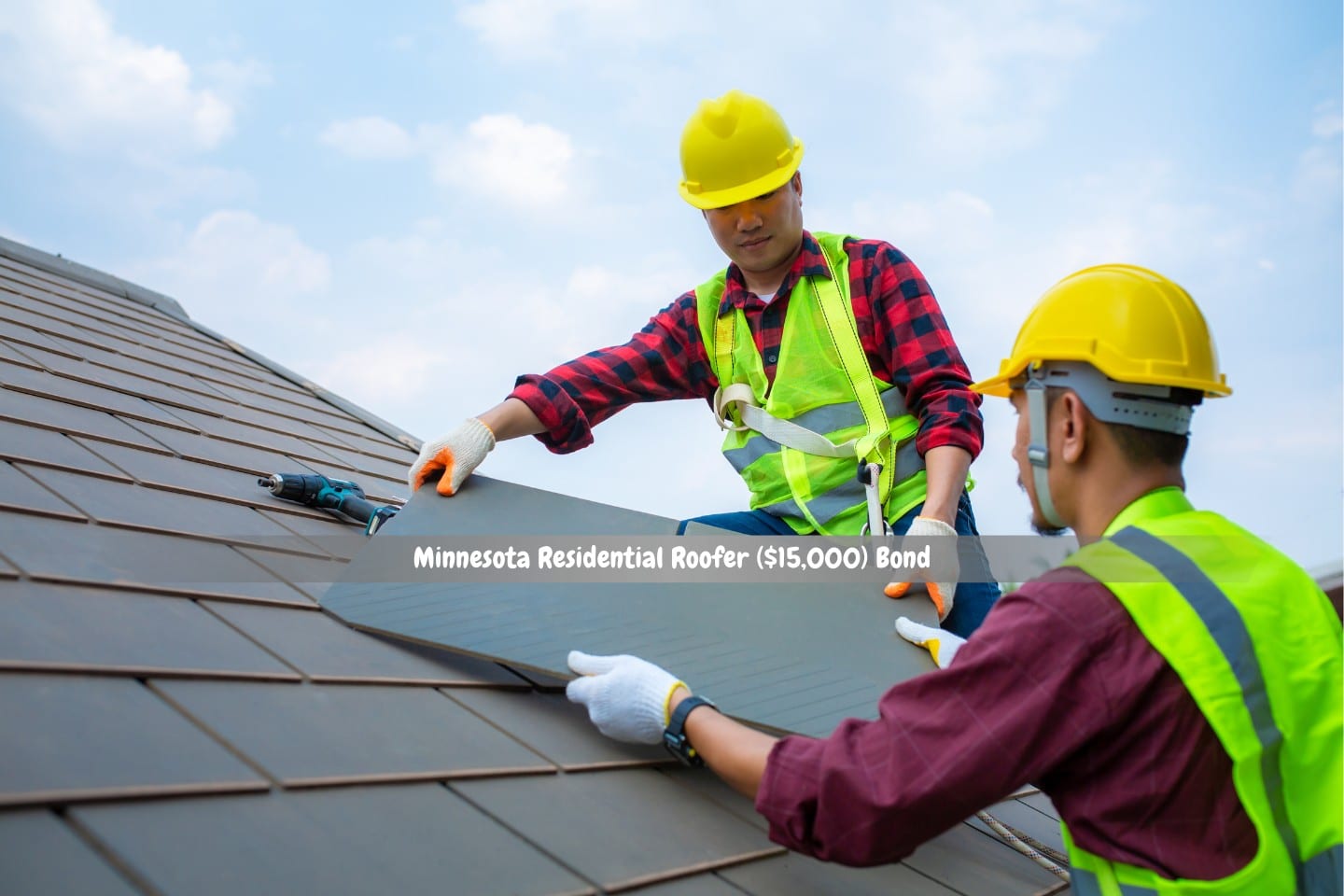 Minnesota Residential Roofer ($15,000) Bond - The roof tiles were fixed with the assistance of two construction workers.