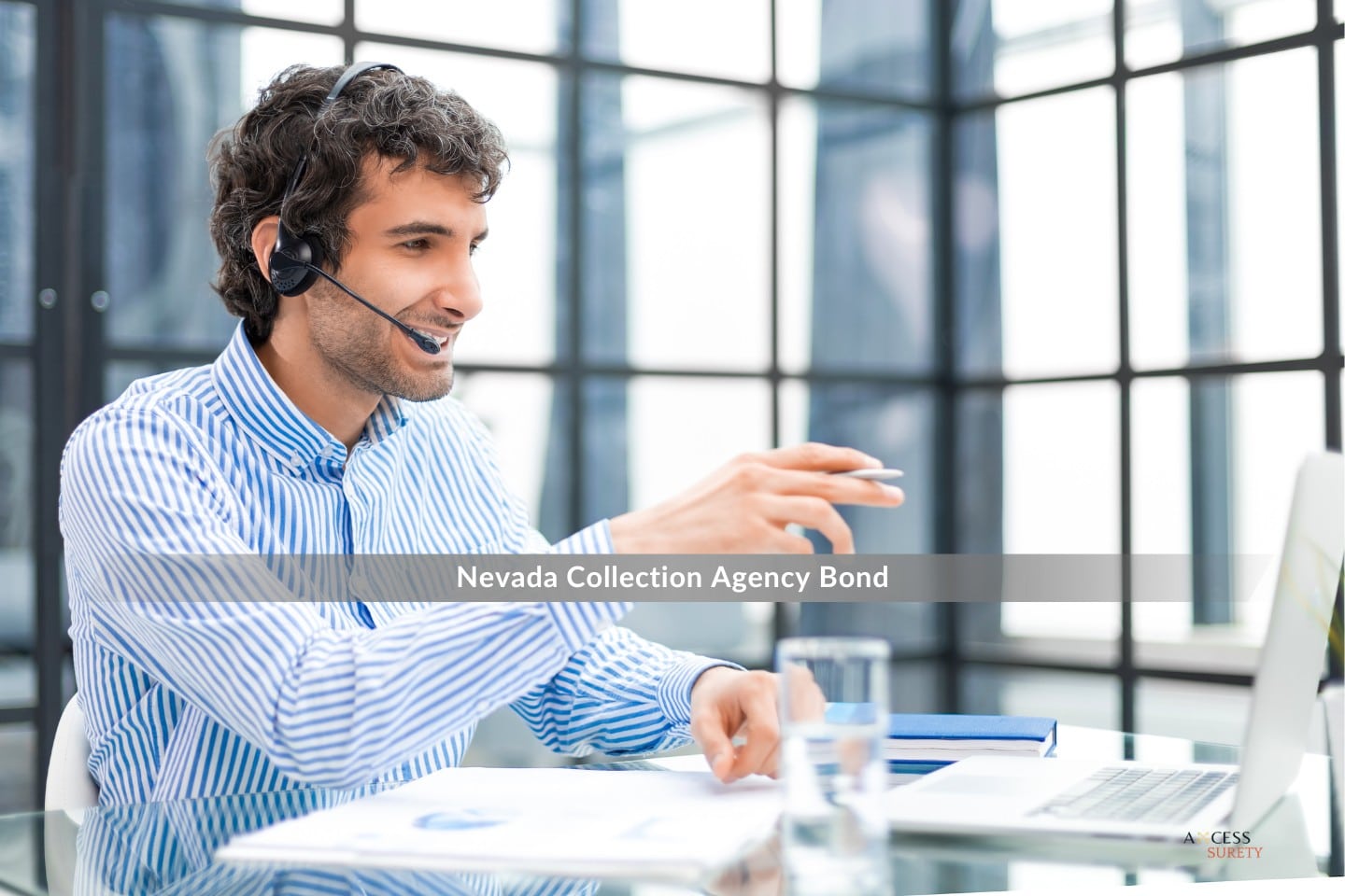 Nevada Collection Agency Bond - smiling, amiable, and attractive young man working as a collection agent.